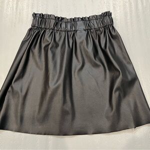 SHEIN Girl’s Faux Leather Mini Black Skirt Size 10y